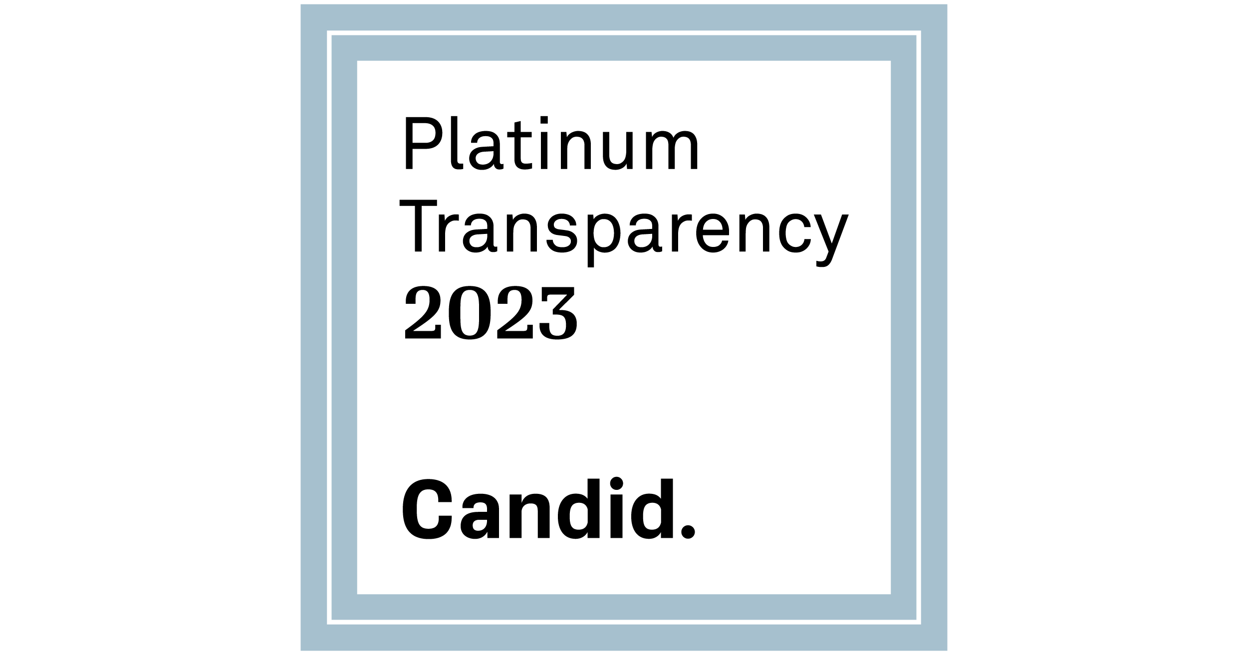 2023 Platinum Seal of Transparency